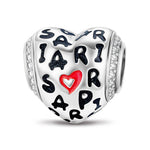 Heart to Paris Tarnish-resistant Silver Charms With Enamel In White Gold Plated