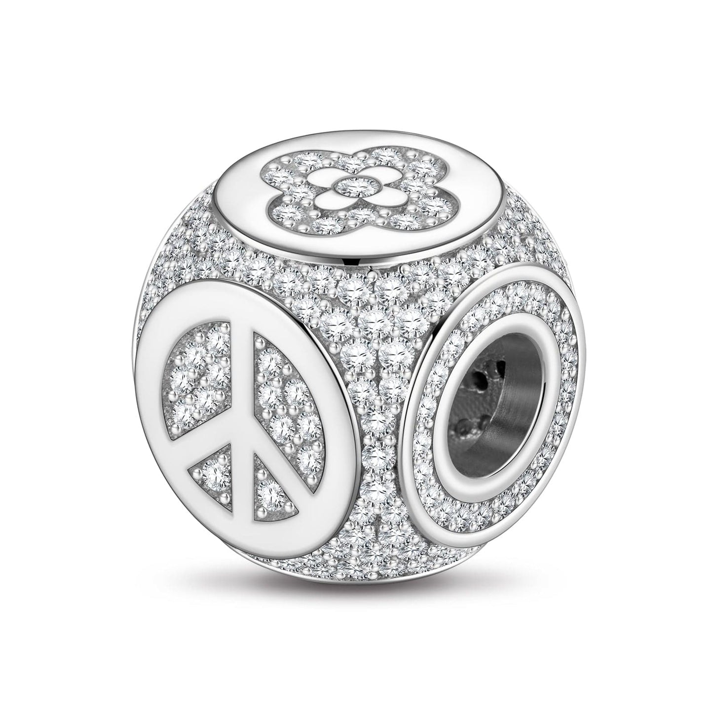 A Path to Luck Tarnish-resistant Silver Charms In White Gold Plated