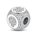 Skull and  Bones Tarnish-resistant Silver Charms In White Gold Plated