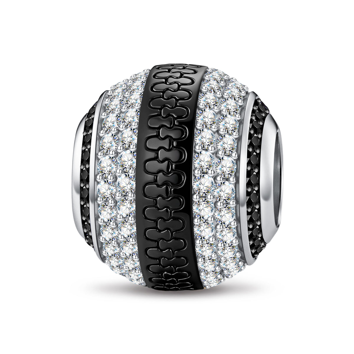 XL Size Tarnish-resistant Silver Charms In Two-Tone Plating For Men