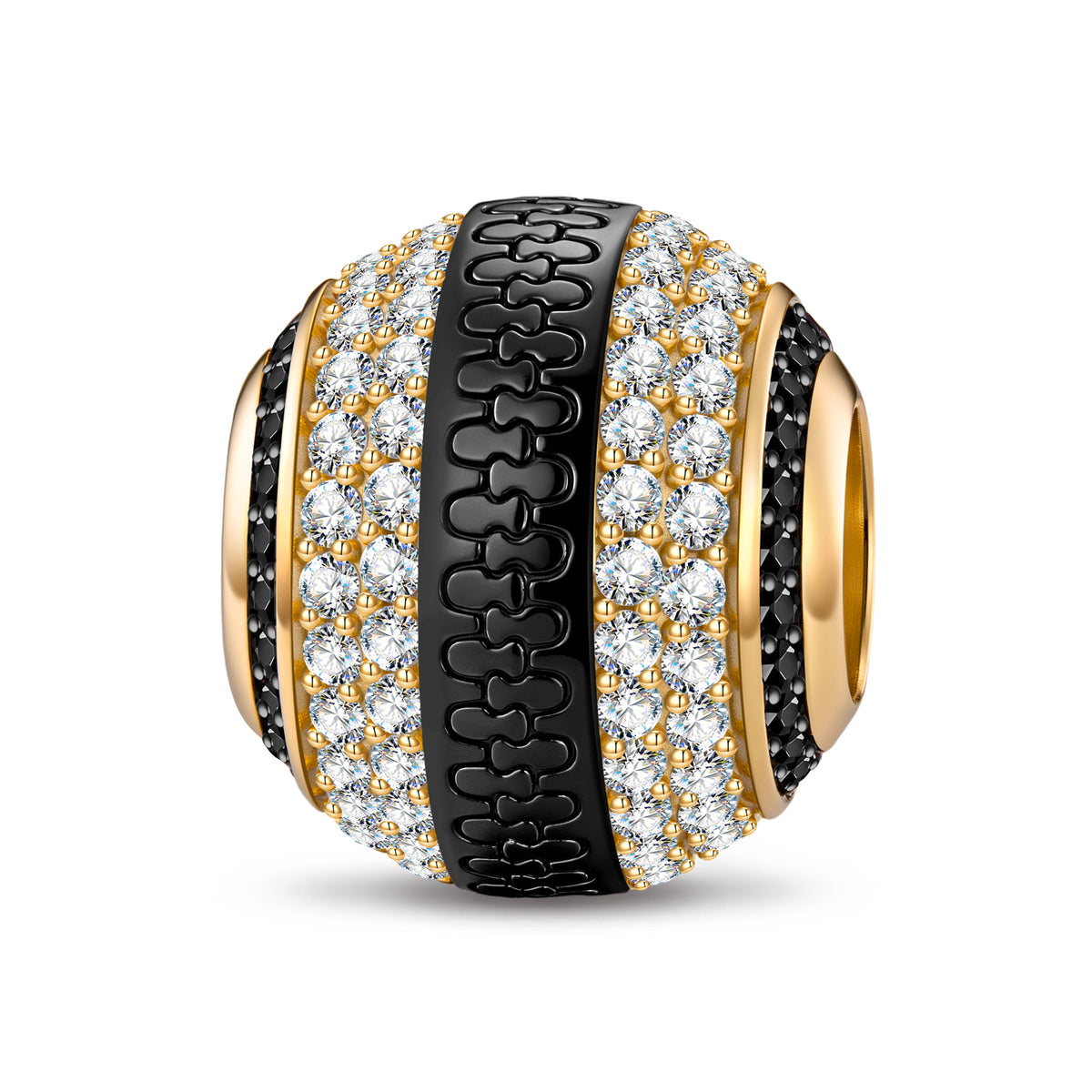 XL Size Tarnish-resistant Silver Charms In Two-Tone Plating For Men