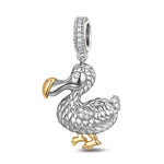 Dodo Tarnish-resistant Silver Animal Charms In White Gold Plated