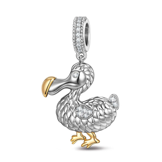 gon- Dodo Tarnish-resistant Silver Animal Charms In White Gold Plated