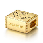 Angel Wings Tarnish-resistant Silver Rectangular Charms In 14K Gold Plated