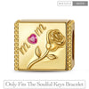 Rose to Mom Tarnish-resistant Silver Rectangular Charms In 14K Gold Plated