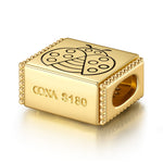 Ladybug Queen Tarnish-resistant Silver Rectangular Charms In 14K Gold Plated