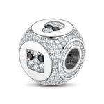 Machinery and Humanity Tarnish-resistant Silver Charms In White Gold Plated