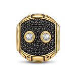 XL Size Tarnish-resistant Silver Charms In Two-Tone Plating For Men