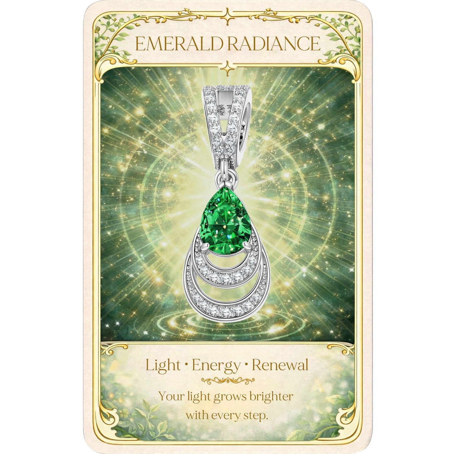 Mermaid's Tear Tarnish-resistant Silver Dangle Charms In White Gold Plated