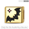 Flapping Bat Tarnish-resistant Silver Rectangular Charms In 14K Gold Plated