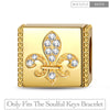 Iris Tarnish-resistant Silver Rectangular Charms In 14K Gold Plated