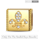 Iris Tarnish-resistant Silver Rectangular Charms In 14K Gold Plated