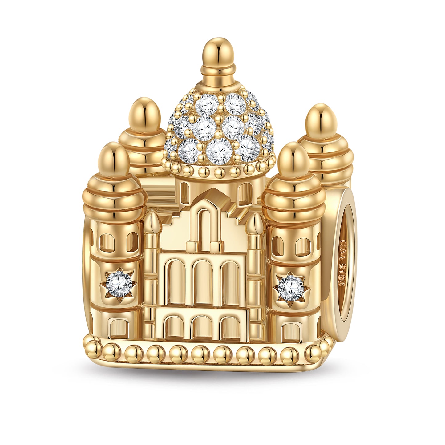 Basilica of the Sacred Heart Tarnish-resistant Silver Charms In 14K Gold Plated