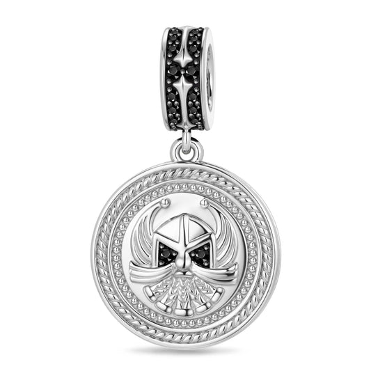 gona- XL Size Adventure and Courage Tarnish-resistant Silver Dangle Charms In White Gold Plated For Men