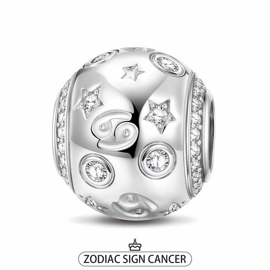 gon- Cancer Tarnish-resistant Silver Constellation Charms In White Gold Plated