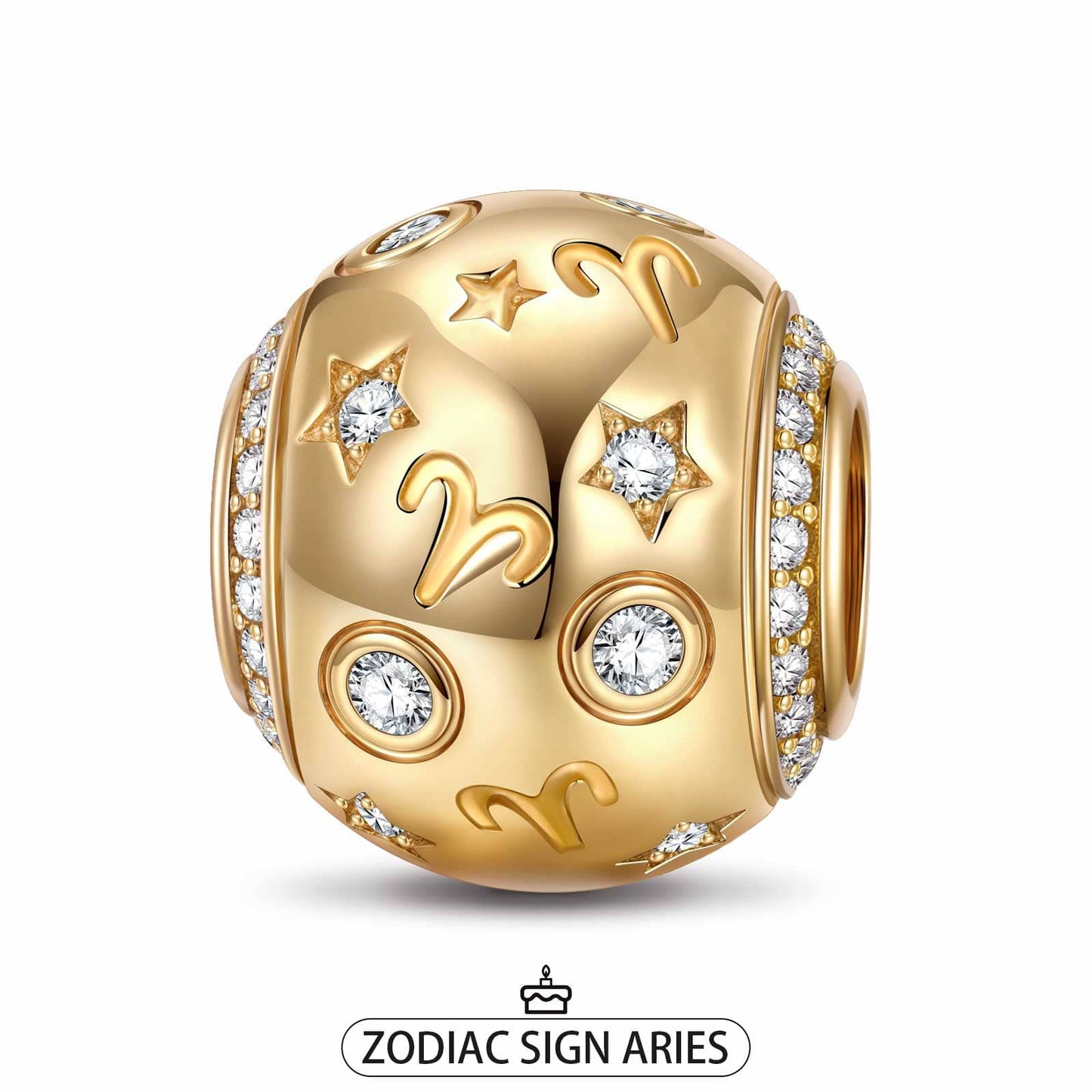 Aries Tarnish-resistant Silver Constellation Charms In 14K Gold Plated
