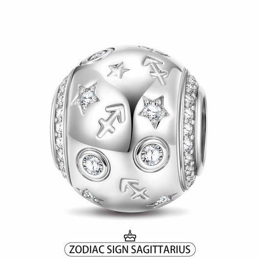 gon- Sagittarius Tarnish-resistant Silver Constellation Charms In White Gold Plated