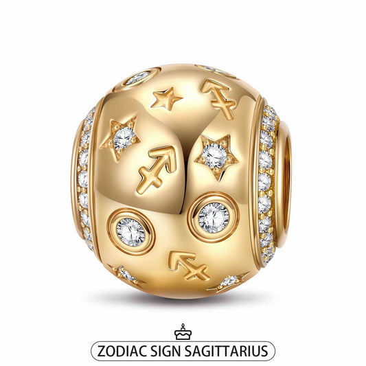 gon- Sagittarius Tarnish-resistant Silver Constellation Charms In 14K Gold Plated