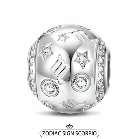 gon- Scorpio Tarnish-resistant Silver Constellation Charms In White Gold Plated