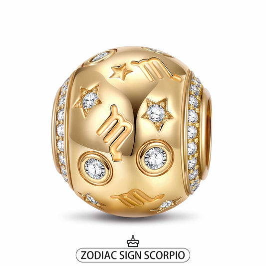 gon- Scorpio Tarnish-resistant Silver Constellation Charms In 14K Gold Plated