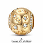 Aquarius Tarnish-resistant Silver Constellation Charms In 14K Gold Plated