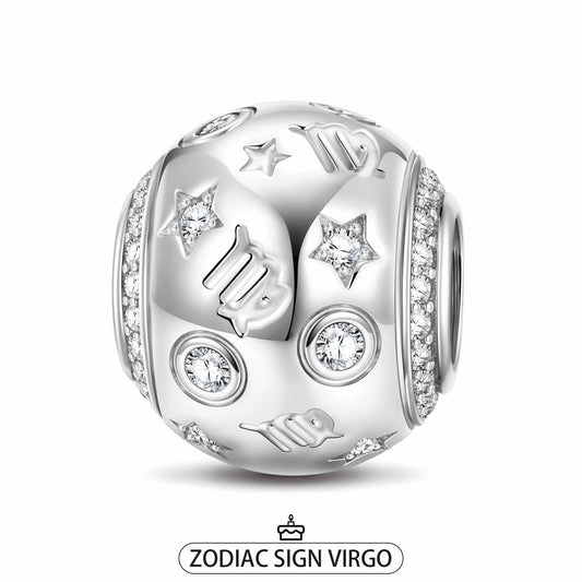 gon- Virgo Tarnish-resistant Silver Constellation Charms In White Gold Plated