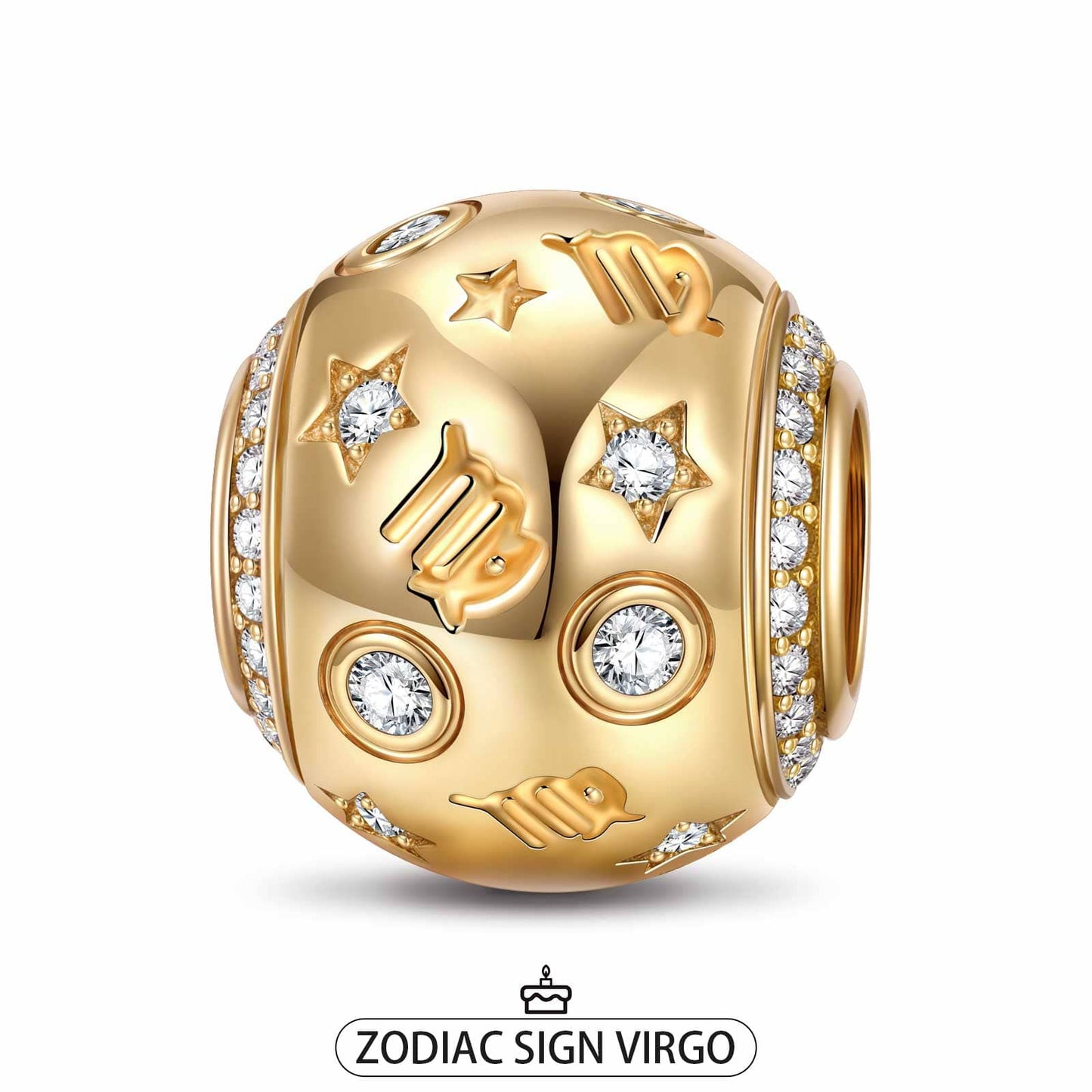 Virgo Tarnish-resistant Silver Constellation Charms In 14K Gold Plated