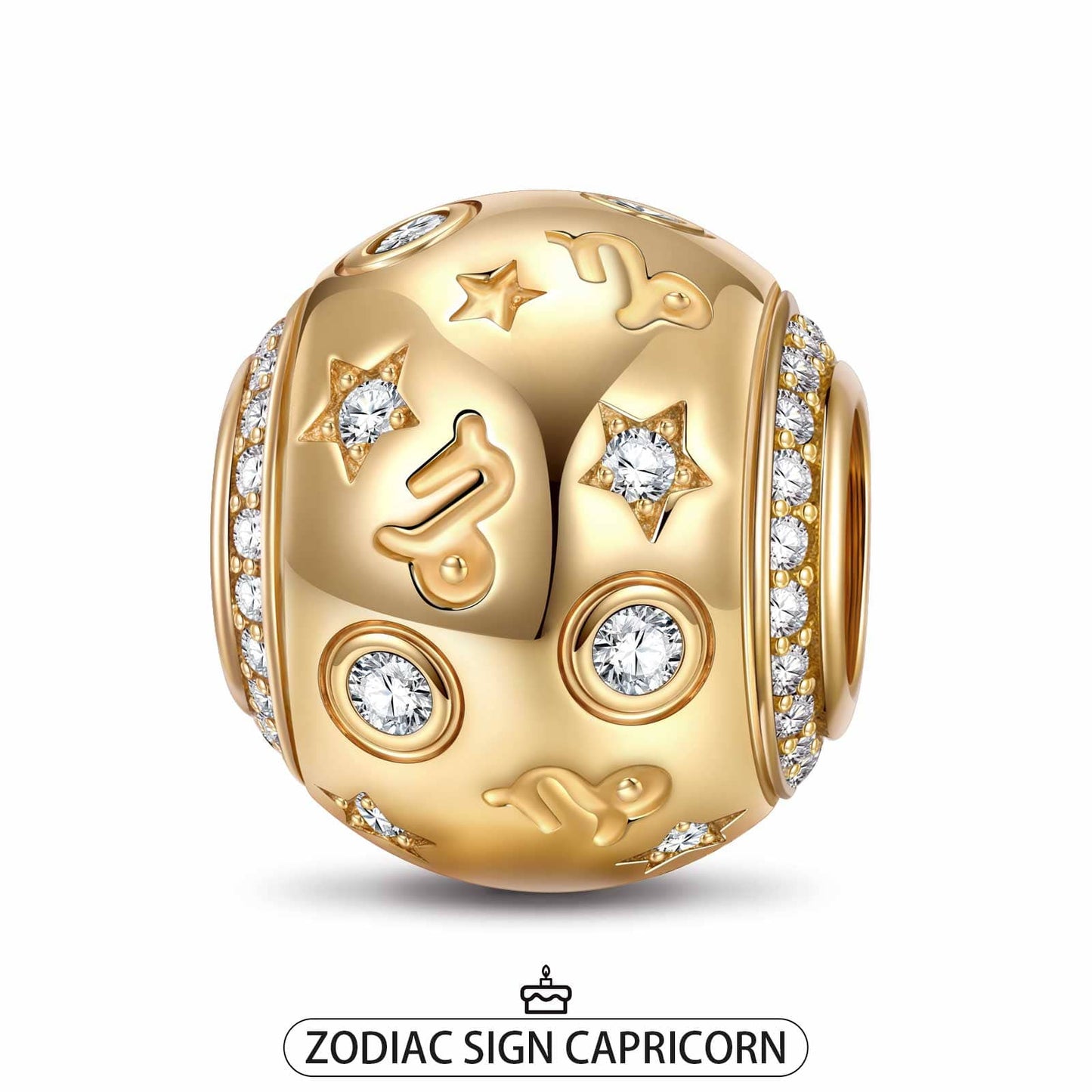 Capricorn Tarnish-resistant Silver Constellation Charms In 14K Gold Plated