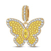 Butterfly Ballet Tarnish-resistant Silver Dangle Charms In 14K Gold Plated