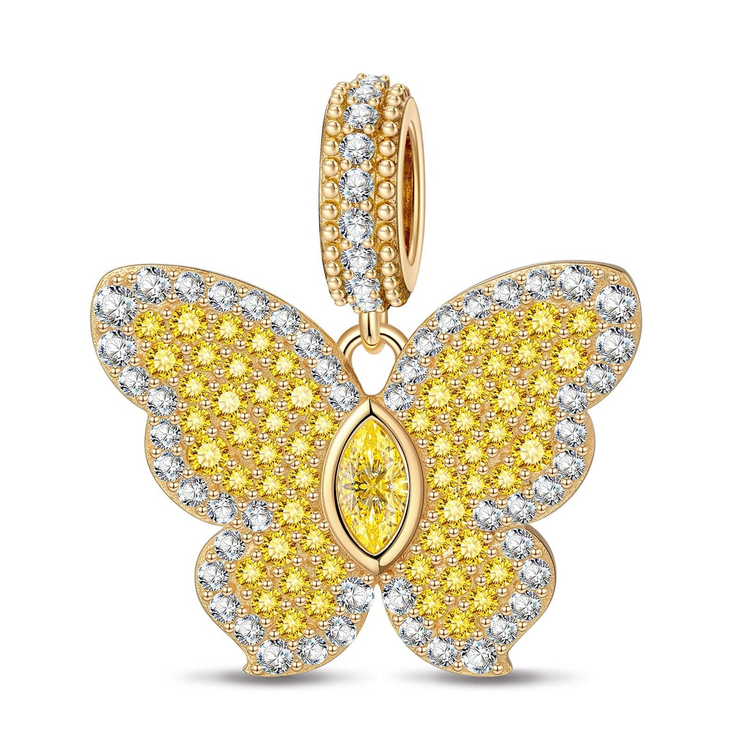 Butterfly Ballet Tarnish-resistant Silver Charms In 14K Gold Plated