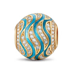 Roaming in the Sea Tarnish-resistant Silver Charms With Enamel In 14K Gold Plated
