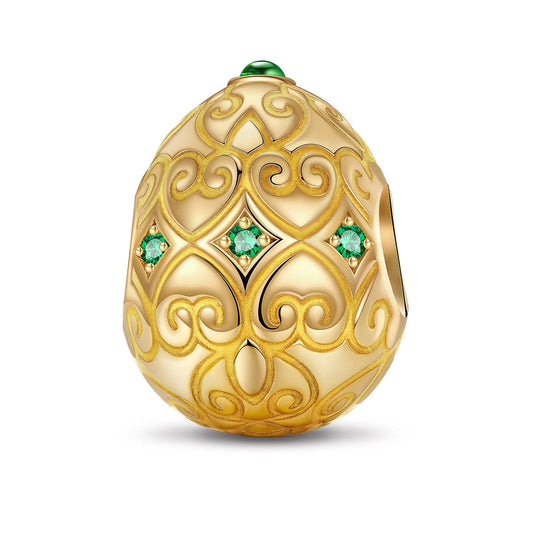 gon- Bright Beginnings Tarnish-resistant Silver Easter Egg Charms In 14K Gold Plated