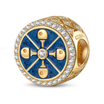 Ping Pong Tarnish-resistant Silver Charms With Enamel In 14K Gold Plated