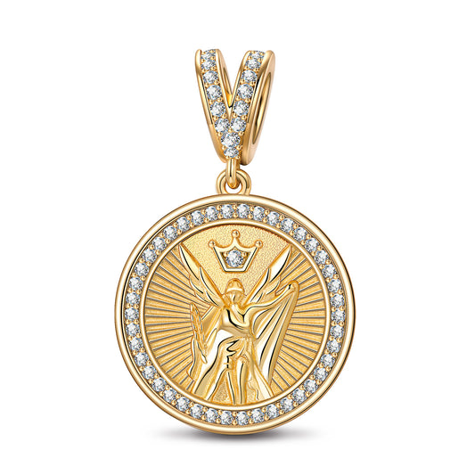 gon- Victory Goddess Tarnish-resistant Silver Charms In 14K Gold Plated