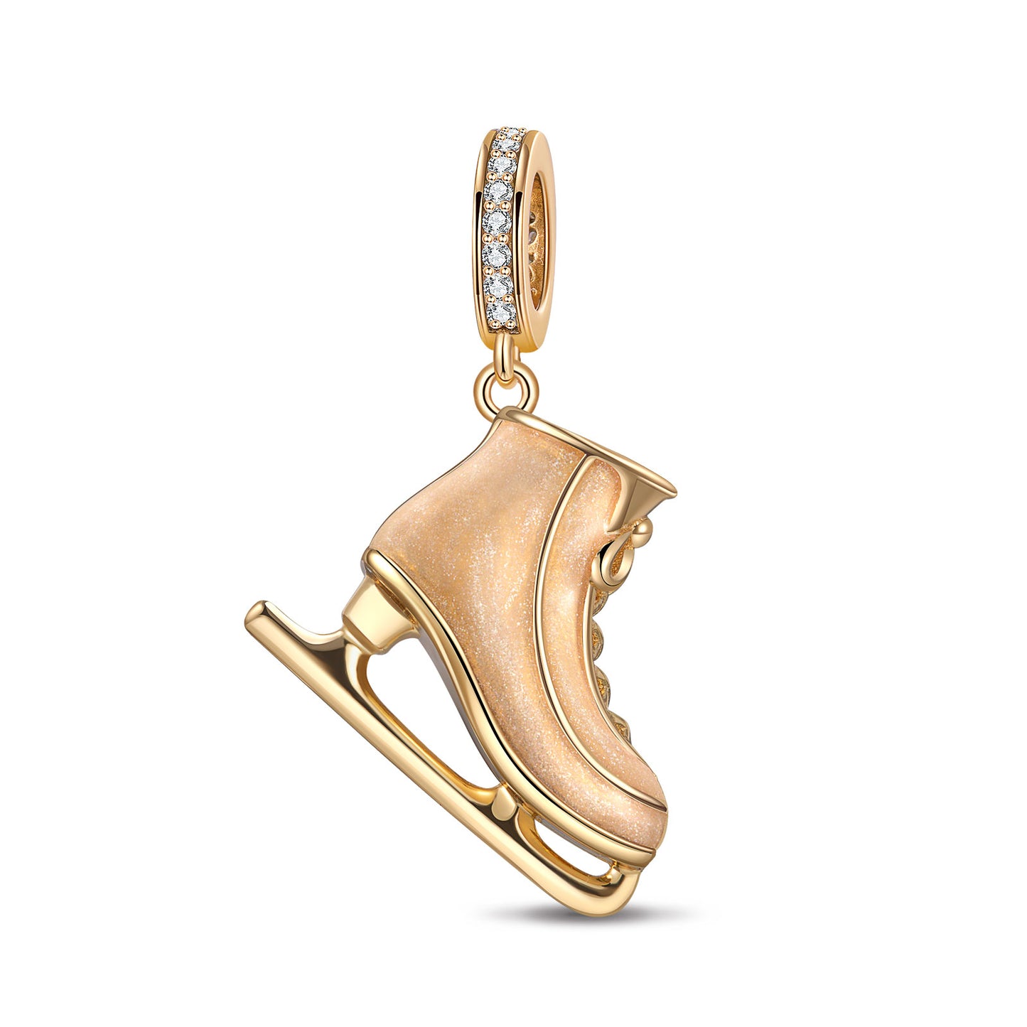 Ice Fairies Tarnish-resistant Silver Charms In 14K Gold Plated