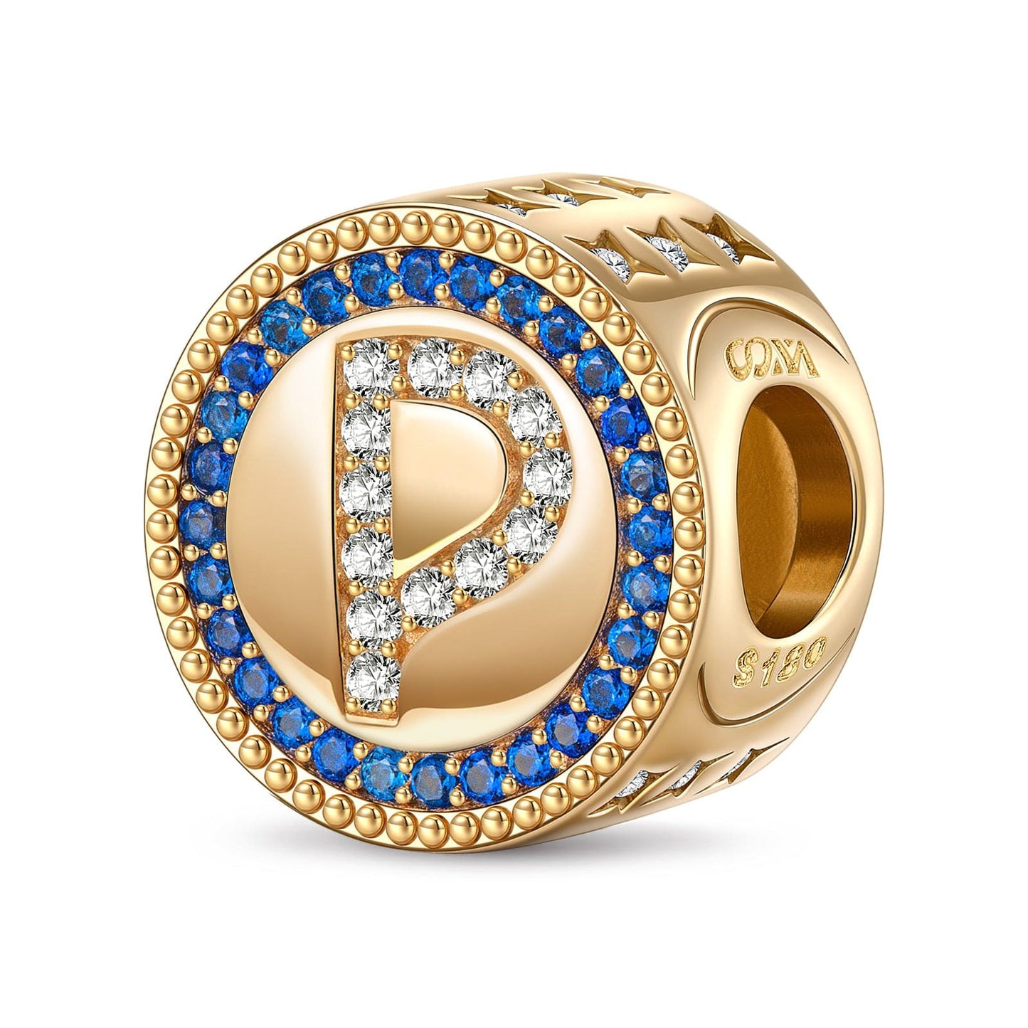 Paris: A New Age - Letter P Tarnish-resistant Silver Charms In 14K Gold Plated