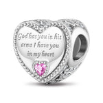 I Have You In My Heart Tarnish-resistant Silver Charms In White Gold Plated
