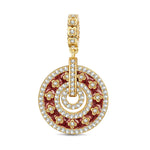 Continual Sparkling Tarnish-resistant Silver Charms With Enamel In 14K Gold Plated