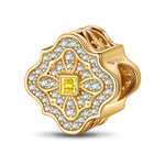 Exquisite Grace Tarnish-resistant Silver Charms In 14K Gold Plated