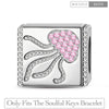 Ethereal Jellyfish Tarnish-resistant Silver Rectangular Charms In White Gold Plated