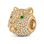 Swift Cheetah Tarnish-resistant Silver Charms In 14K Gold Plated