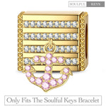 Oceanic Treasures Tarnish-resistant Silver Rectangular Charms In 14K Gold Plated