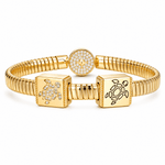 Serene Sea Turtle Tarnish-resistant Silver Rectangular Charms In 14K Gold Plated