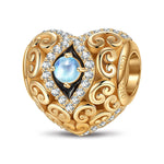 Heart of Grace June Birthstone Tarnish-resistant Silver Charms With Enamel In 14K Gold Plated