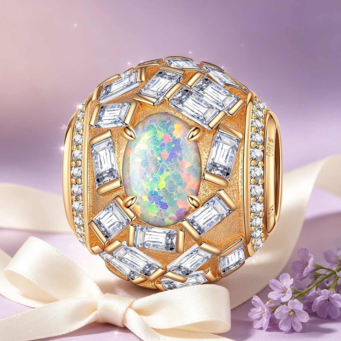 Submerged Beauty Tarnish-resistant Silver Charms In 14K Gold Plated