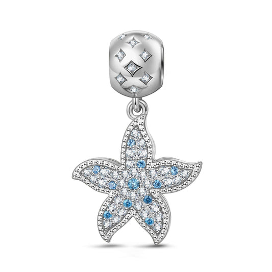 gon- Vibrant Starfish Tarnish-resistant Silver Charms In White Gold Plated