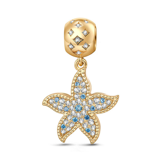 gon- Vibrant Starfish Tarnish-resistant Silver Charms In 14K Gold Plated