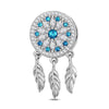 Colorful Dreamcatcher Tarnish-resistant Silver Dangle Charms In White Gold Plated