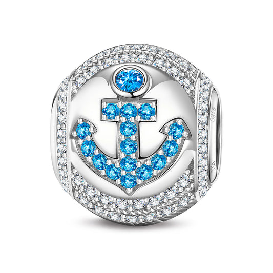 gon- Moonlit Anchor Tarnish-resistant Silver Charms In White Gold Plated