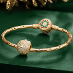 Joyful Jingle Bells Tarnish-resistant Silver Charms In 14K Gold Plated